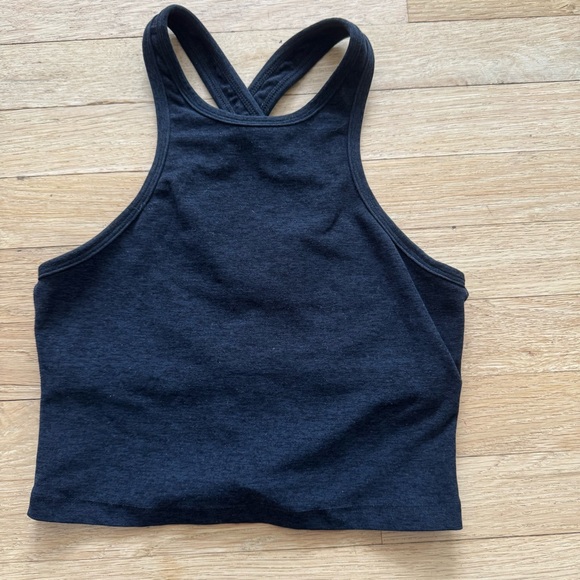 Beyond Yoga Tops - Beyond Yoga Charcoal Racerback Top
